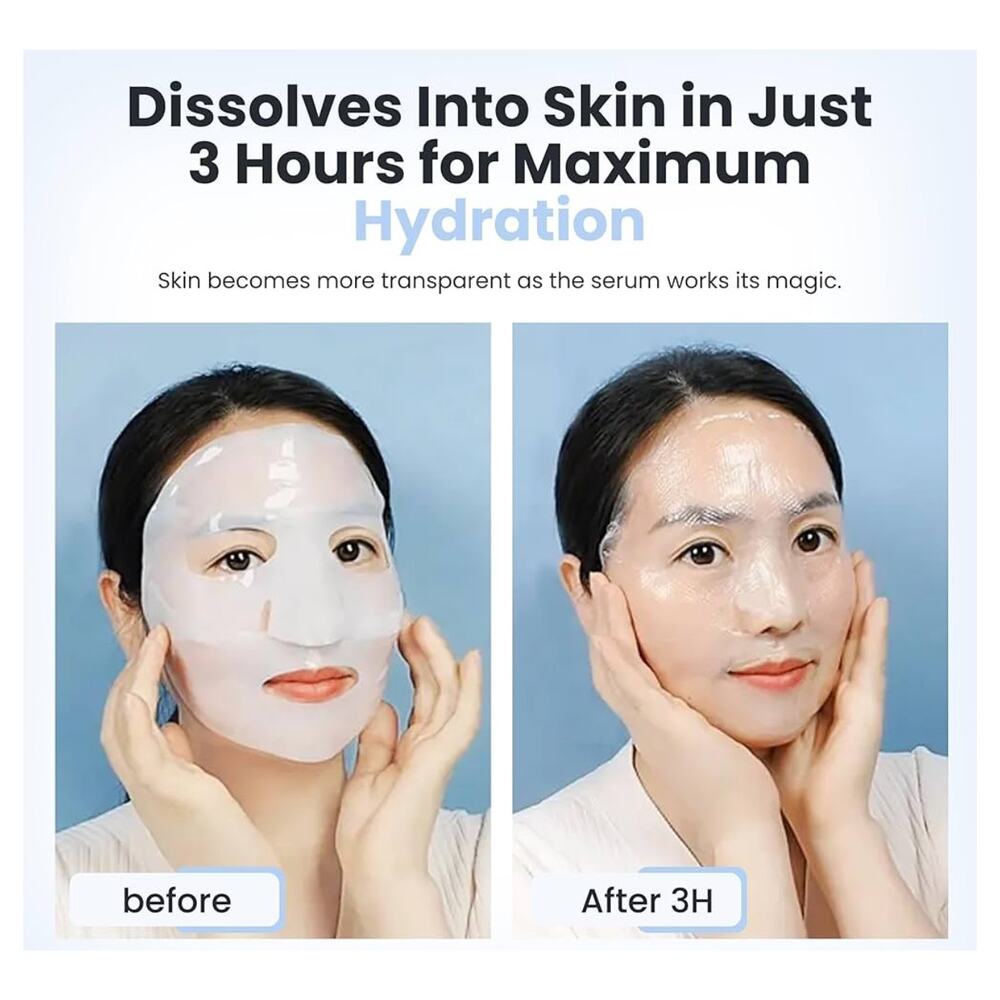 NEW 4 Pack Collagen Face Mask Hydrating Sheet Overnight Mask - Picture 5 of 5
